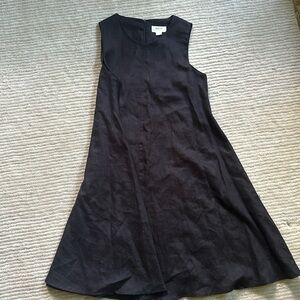 Black linen Anthropologie dress small